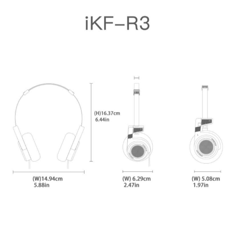 iKF R3 Retro Wireless Headset, Foldable Compact Earbuds for Sports Office, Portable Gaming Earphone, Fashion ENC Noise Cancelling Headphones Wireless, Folding Earphones, Headphones