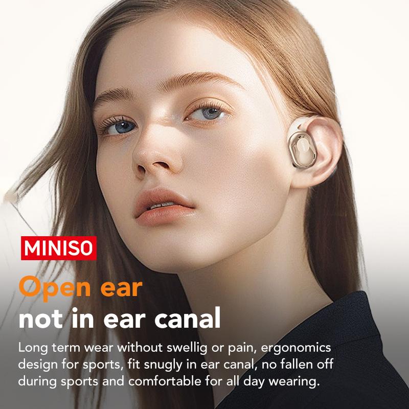 MINISO M61 AI Open Ear Translation Wireless Bluetooth Earbuds Support 135 Languages Real Time Bluetooth Translator Support Playing Music Phone Calls Headphones