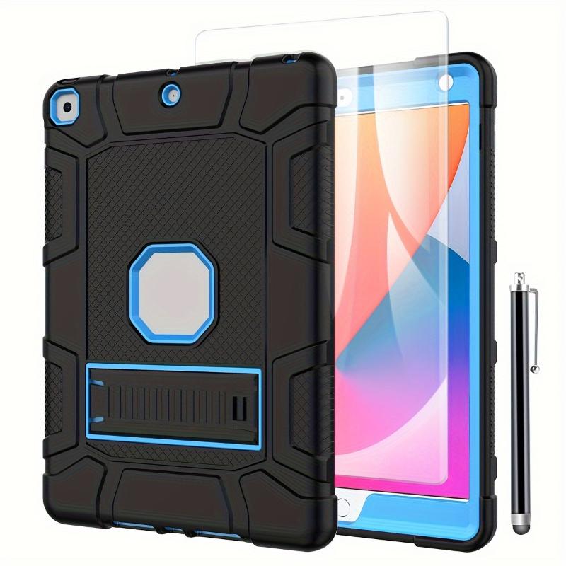 For iPad 9th Generation Case, For iPad 8th Generation Case, For iPad 7th Gen Case, iPad 10. 2 2021 2020 2019 Case, Heavy Duty Rugged Shockproof Protective Cover+Plastic Screen Protector