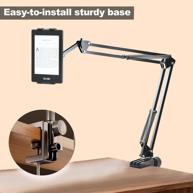 Tablet Holder Stand for Bed, Flexible Adjustable Tablet Arm Mount for Desk, Foldable Stand Compatible with iPad Mini Pro Air, Kindle, , Galaxy Tabs, More 4.7-13