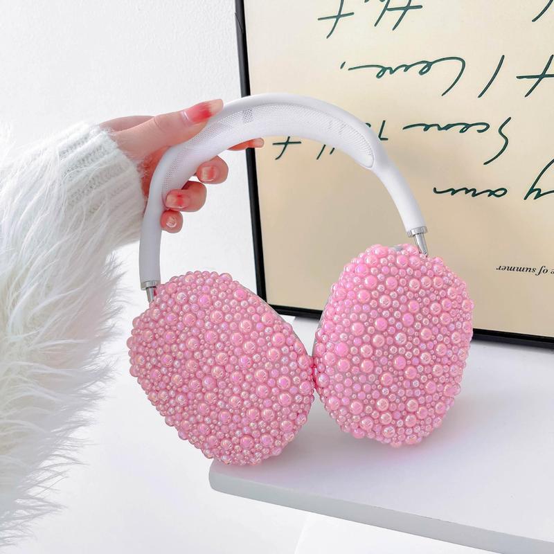 Fashion Faux Pearl Decor Earphone Case, Earphone Protective Cover, Earphone Protector for AirPods Max, Earphone Accessories, Wireless Headphones Case