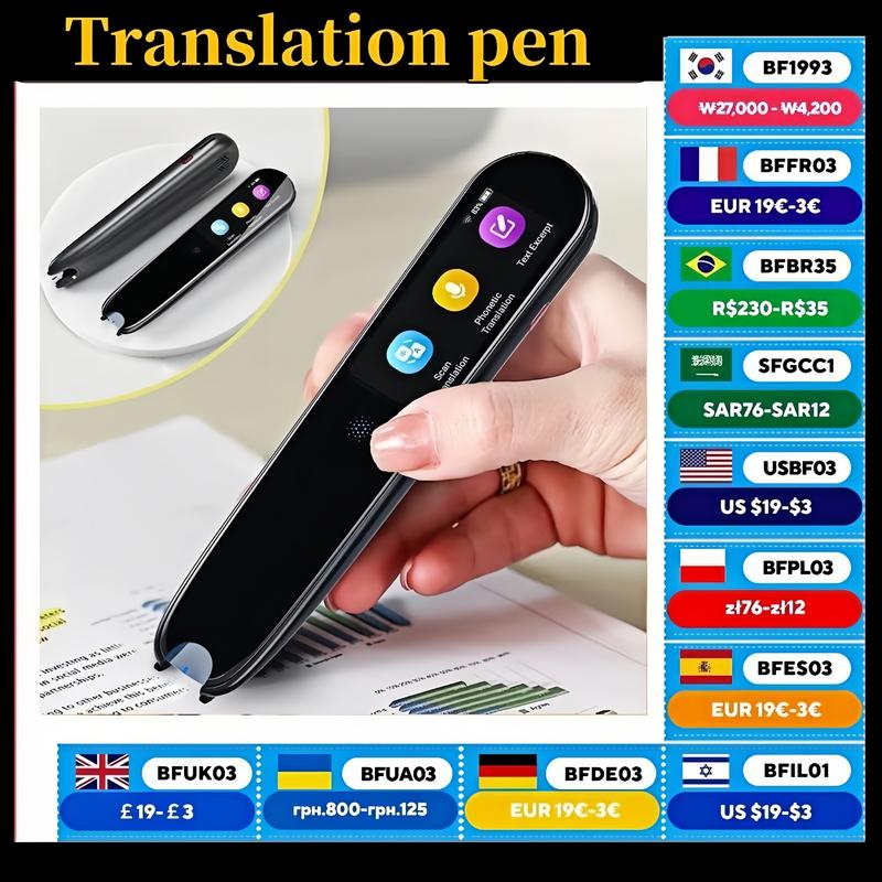 Smart Scan Translation Pen,School Supplies, Electronics Portable Smart Pen, Scan Translator, Digital Translation Pen Electronics, Support 2- way Translation(requires Wifi Connection),Electronics Education Devices