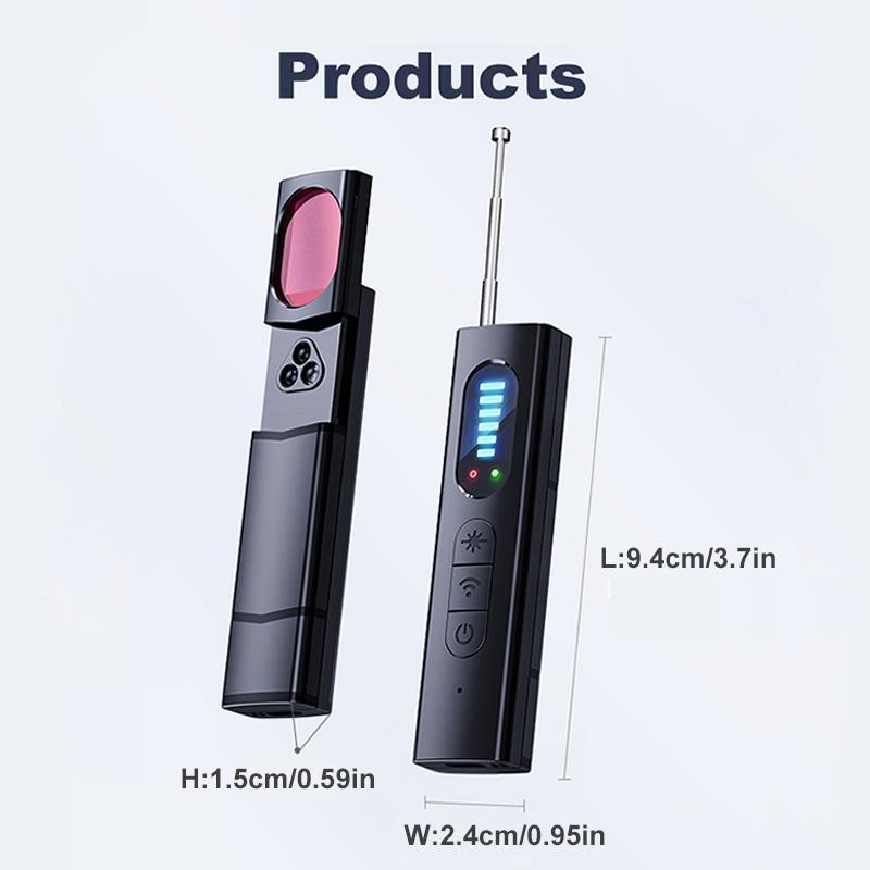 Hidden Camera Detector, Wireless Signal Hidden Camera Detector with LED Light, GPS Tracker Detector for Office, Hotel, Travel