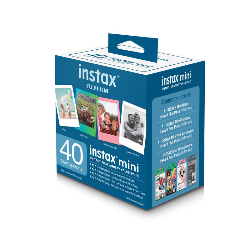 Fujifilm Instax Mini Film - Variety Pack, Instant Camera Film, 40 exposures, 5.4cm x 8.6cm (film size)