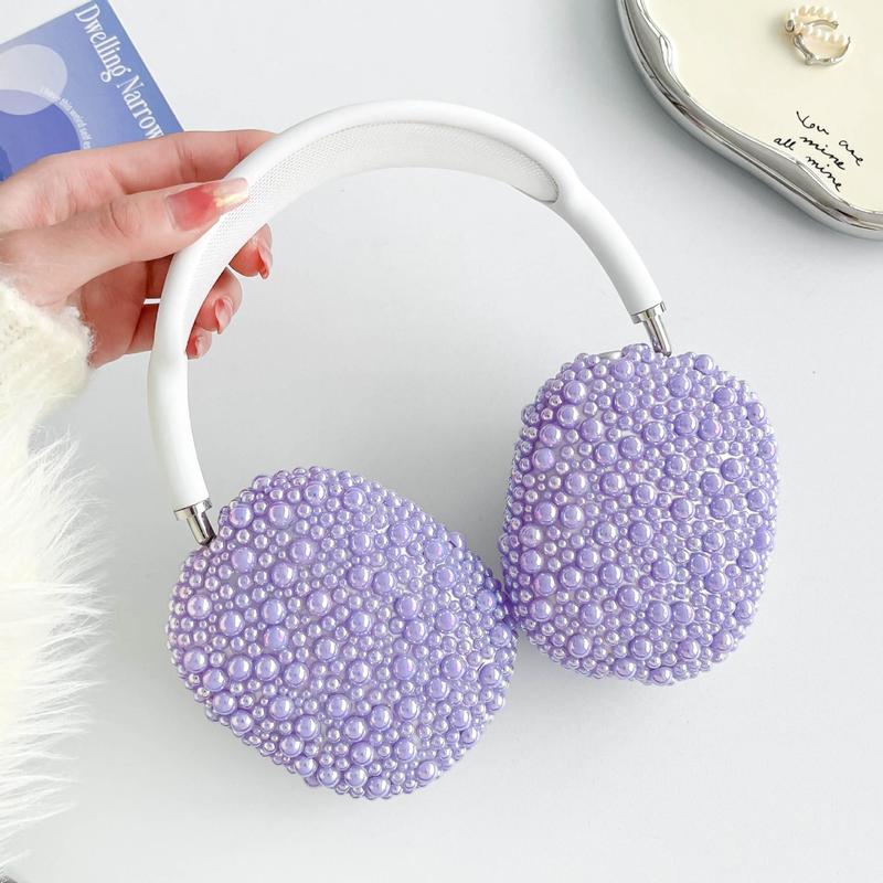 Fashion Faux Pearl Decor Earphone Case, Earphone Protective Cover, Earphone Protector for AirPods Max, Earphone Accessories, Wireless Headphones Case