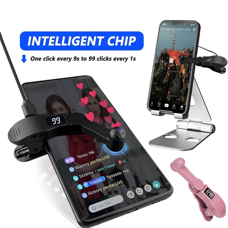 2024 New Auto Clicker for SmartPhone, Phone Screen Tapper forPhone Apps Video Live StreamingGadget Fast Click Simulation FingerContinuous Click for Live BroadcastsLikes, Games, Shopping, RewardTasks