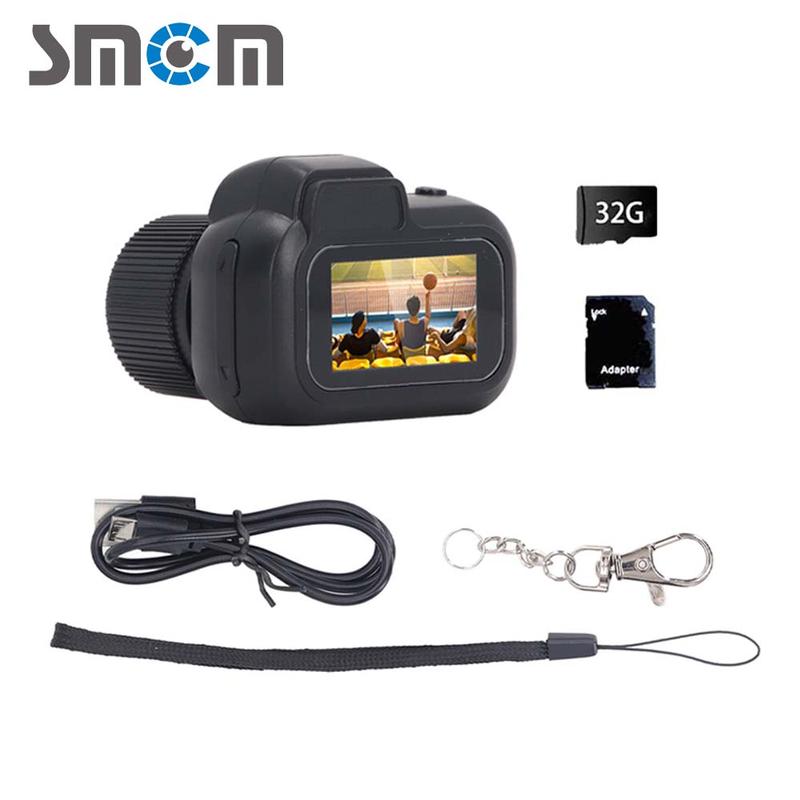 SMCM 1080P Mini Digital Camera, 0.96 Inch Display Camera with 8 Filters, Sports Camera with 32GB TF Card, Gift for Thanksgiving