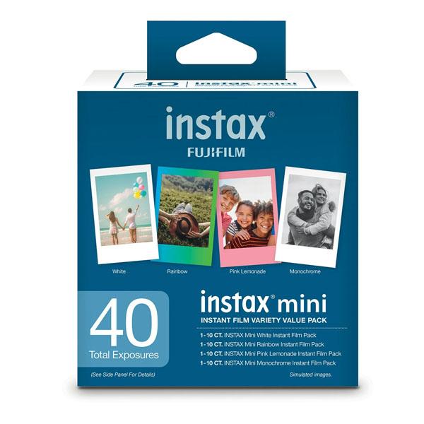 Fujifilm Instax Mini Film - Variety Pack, Instant Camera Film, 40 exposures, 5.4cm x 8.6cm (film size)