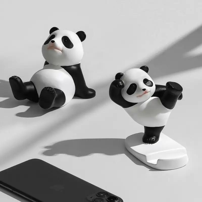 Creative Panda Design Phone Holder, Cute Desktop Phone Stand, Non-slip & Durable Phone Holder for Home Office, Mobile Phone Accessories