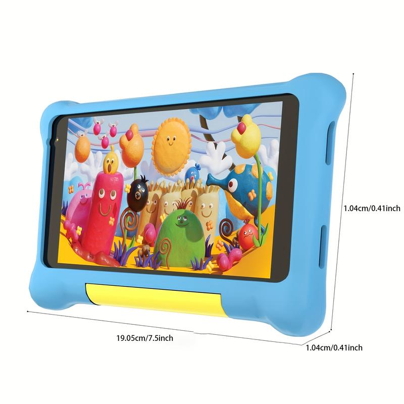 8-inch Kids Tablet Android 12 with Case, WiFi, Parental Control Mode, Dual Camera, Eye Protection, Learning Tablet