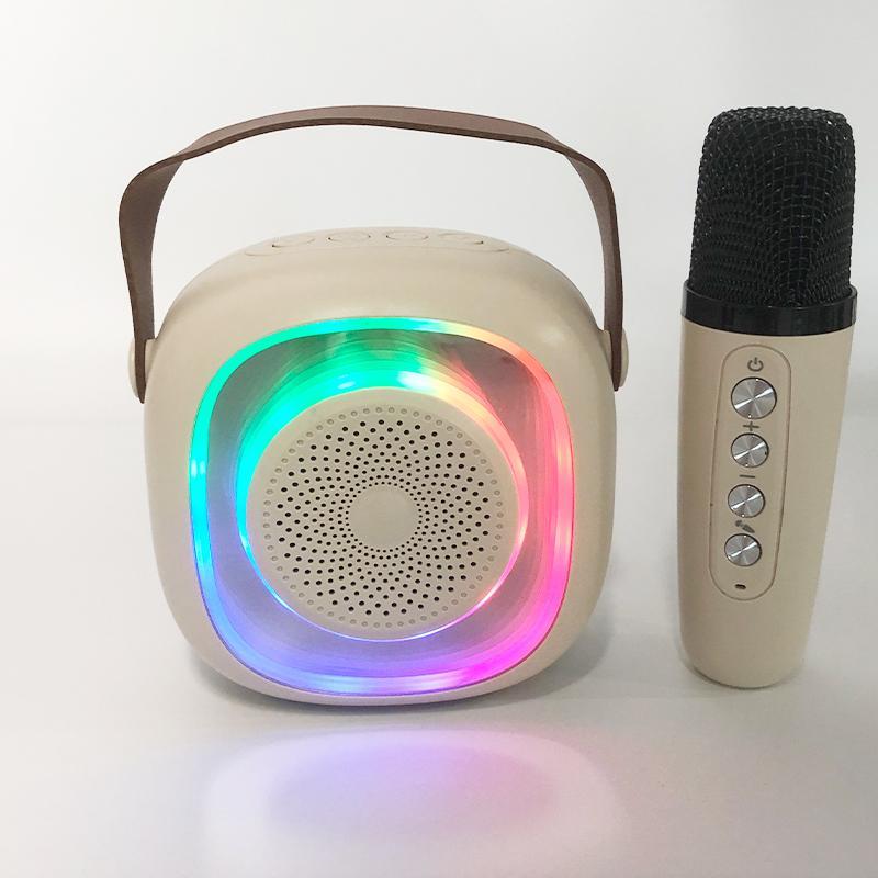 Portable Wireless Speaker, Rechargeable Bluetooth-compatible Speaker with Microphone, Outdoor Portable Karaoke Speaker for Home, Office, Outdoor