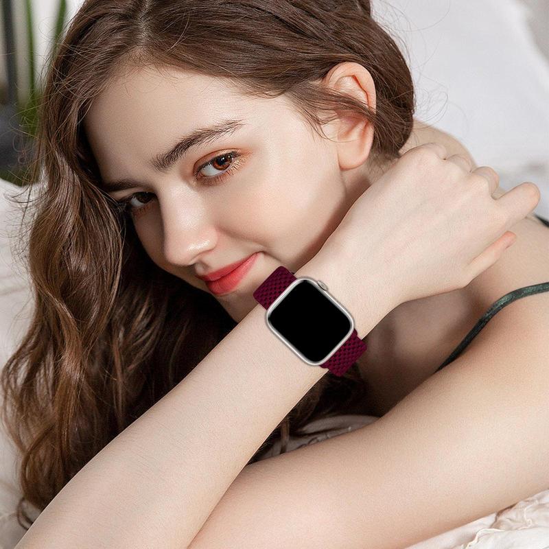 Stretchy Solo Loop Band Compatible with Apple Watch Band 42mm 44mm 45mm 49mm for Women Men, 3 Counts Adjustable Sport Elastic Nylon Strap for iWatch Series Ultra2 Ultra1 SE 9 8 7 6 5 4 3 2 1