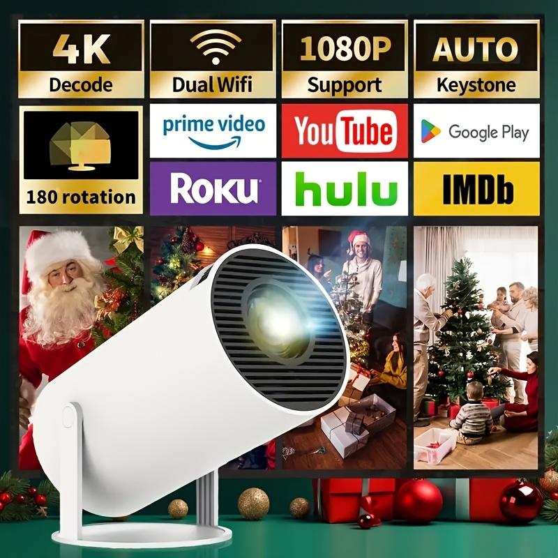 Sharp Display, Ultra-portable 4K Mini Projector - Smart WiFi And Wireless, Adjustable Screen, 180° Rotation, USB Powered - Perfect For Home Entertainment