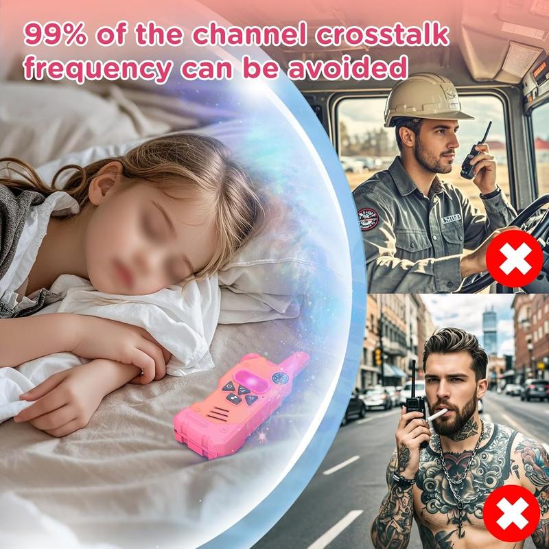 Walkie Talkies for Kids with Colourful Channels,Fun Toy with Compass Flashlight and Magnifying Glass,Perfect Christmas Birthday Gift Toy Gifts for 3 4 5 6 7 8 9-12 Year Old Boys Girls