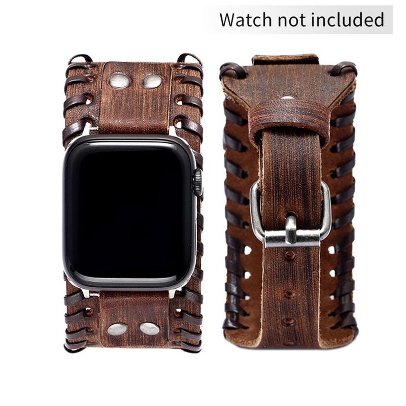 PU Leather Watch Band (Band Only), Comfortable Replacement Watch Band for Women & Men, Wearable Accessories for Apple Watch Series 9 8 7 6 5 4 3 2 1 SE SE2