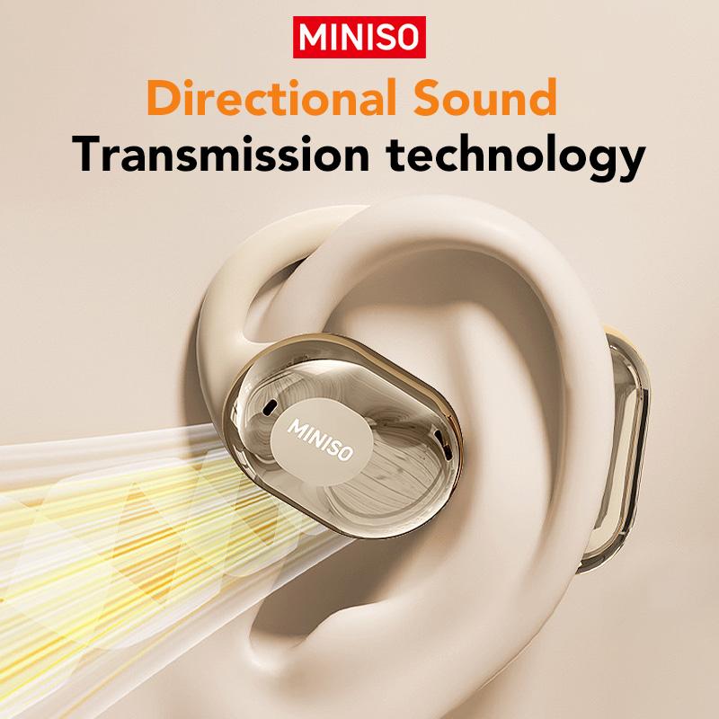 MINISO M61 AI Open Ear Translation Wireless Bluetooth Earbuds Support 135 Languages Real Time Bluetooth Translator Support Playing Music Phone Calls Headphones