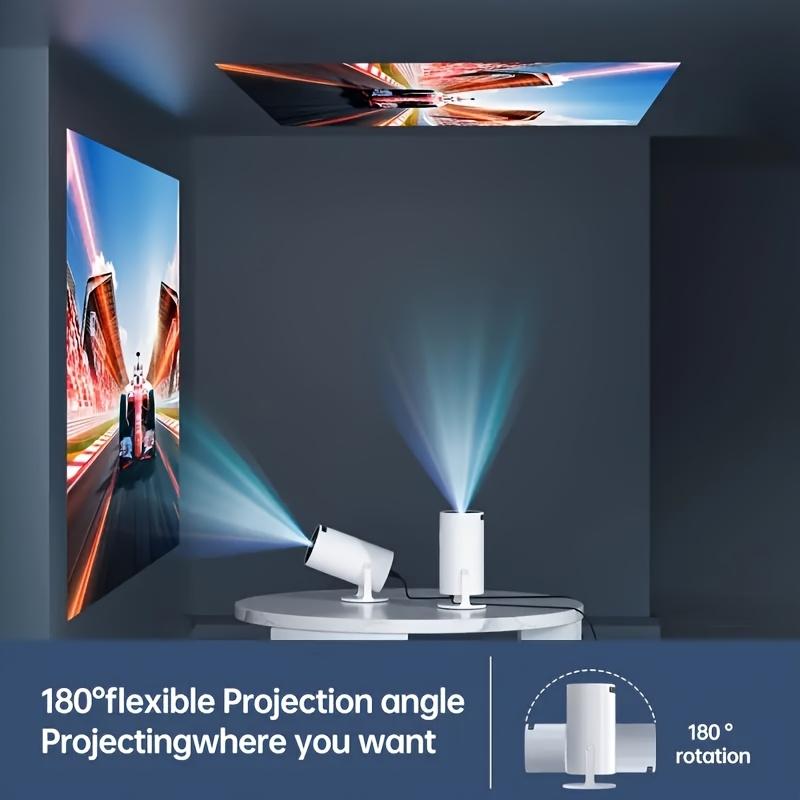 Sharp Display, Ultra-portable 4K Mini Projector - Smart WiFi And Wireless, Adjustable Screen, 180° Rotation, USB Powered - Perfect For Home Entertainment