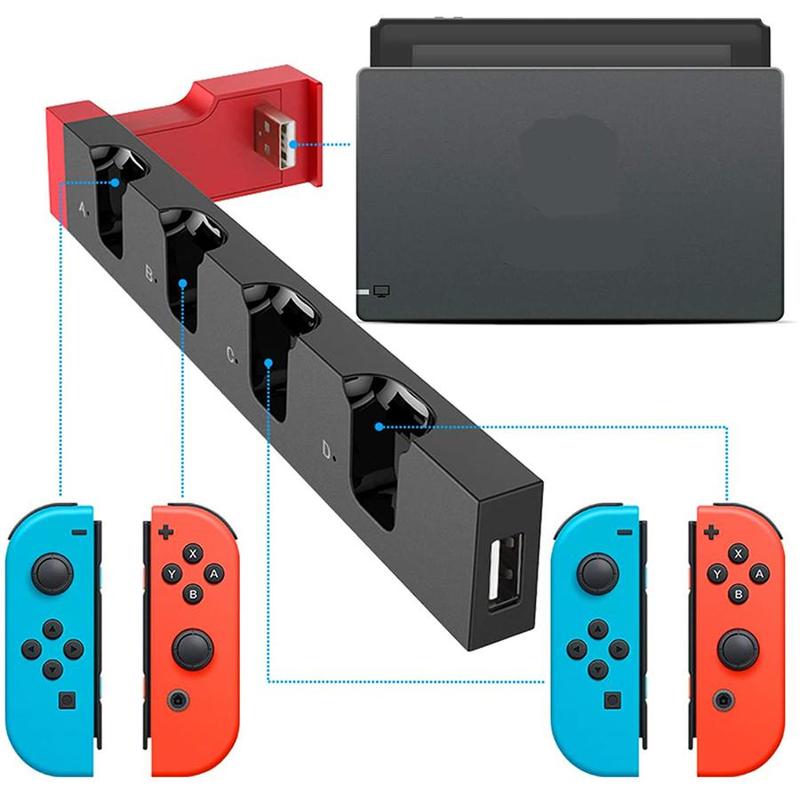 Multifunctional Desktop Charging Stand, 1 Count Game Controller Charging Station For Nintendo Switch & OLED Joy-Con, Console Accessories