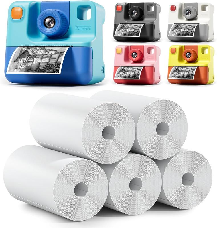 5 Rolls  Instant Camera Refill Print Paper for  Instant Print Camera,HD Printing Thermal Print Paper Set Portable Refill Print Paper