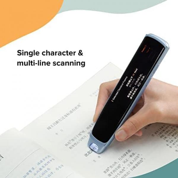 WO HUI Scan Reader Pen F1 English to Chinese Translator Device, Learn Chinese Reader Pen Text to Speech Pen OCR Digital Translator Dictionary Pen Portable for Meetings Travel