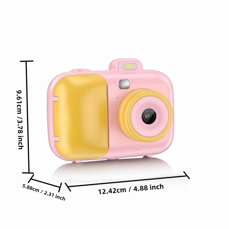 Mini Instant Print Camera, 1 Count 1080P Selfie Digital Camera with 4 Rolls Print Paper & 32GB Card, Durable Mini Camera, Video & Instant Print Camera Gift for Girls Boys 3-12 Years Old