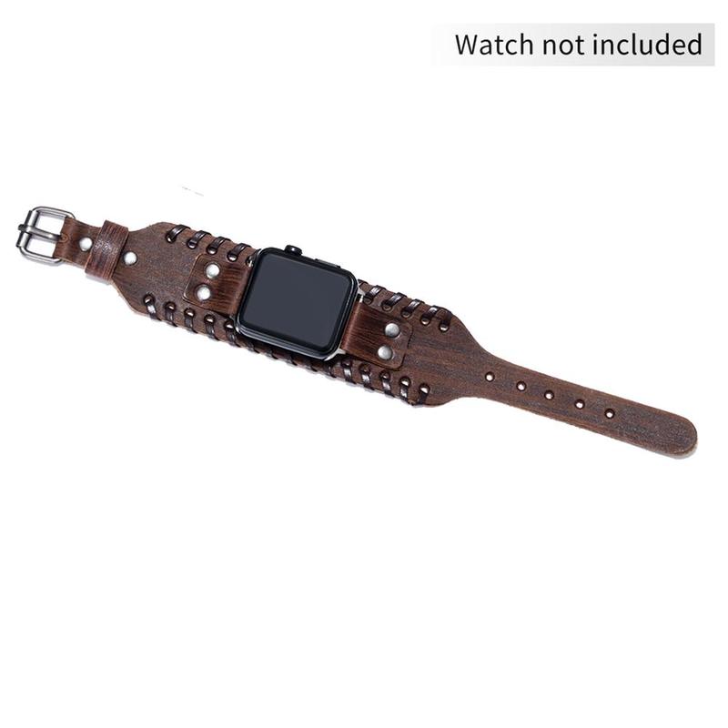 PU Leather Watch Band (Band Only), Comfortable Replacement Watch Band for Women & Men, Wearable Accessories for Apple Watch Series 9 8 7 6 5 4 3 2 1 SE SE2