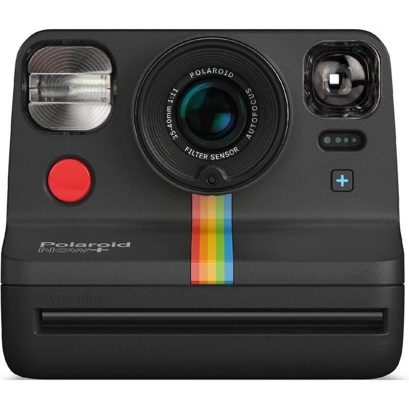 Polaroid Now+ Black (9061) - Bluetooth Connected I-Type Instant Film Camera with Bonus Lens Filter Set