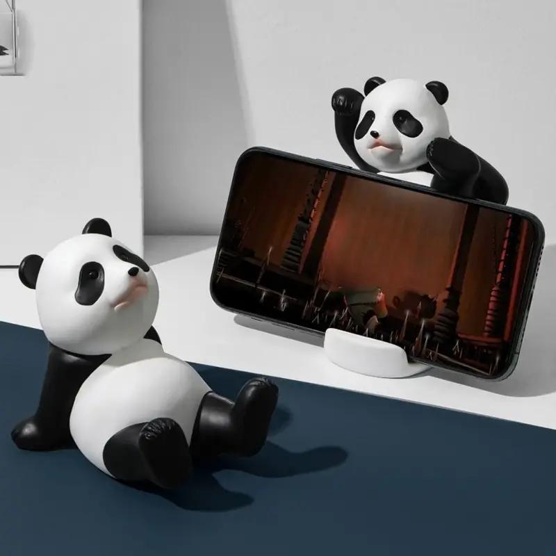 Creative Panda Design Phone Holder, Cute Desktop Phone Stand, Non-slip & Durable Phone Holder for Home Office, Mobile Phone Accessories