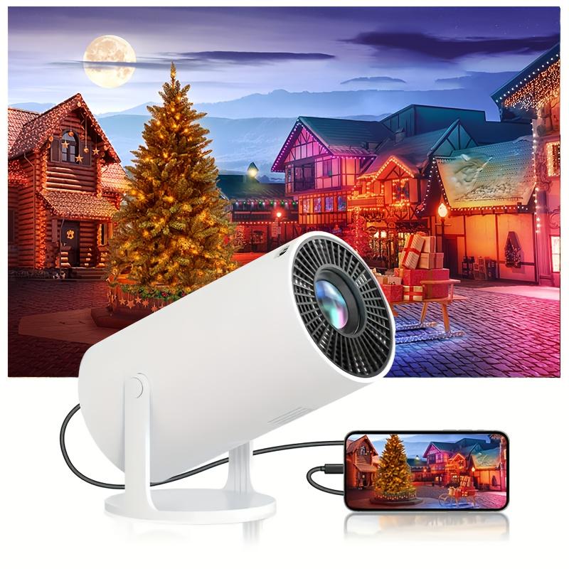 1pc HY300mini Portable 3D Ready LCD Movie Projector, 1280x800 Native Resolution, 200 ANSI Lumens, 16:9 Aspect Ratio, Table Mount, Touchpad Control, Smart Connectivity, 110V 220V, US Plug, Ideal for Indoor Outdoor Home Cinema, Family Gift