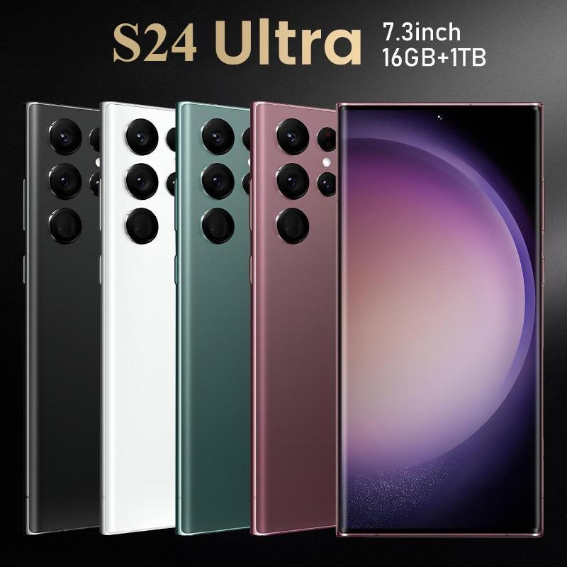 Hot style Original S24 Ultra Smartphone Network 7.3inch 16GB+1TB Android Mobile Phones Unlocked 7000mAh 50MP+108MP 5G Cellphone NFC