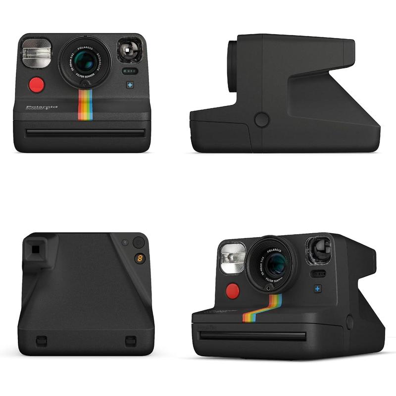 Polaroid Now+ Black (9061) - Bluetooth Connected I-Type Instant Film Camera with Bonus Lens Filter Set