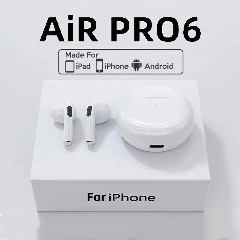 Original Air Pro 6 TWS Wireless Bluetooth Headset 5.3 Headphone Mini Earphone with Mic Charging Box for Xiaomi iPhone Earbuds Audio Chargeable Electronic Audio Chargeable Audio Chargeable