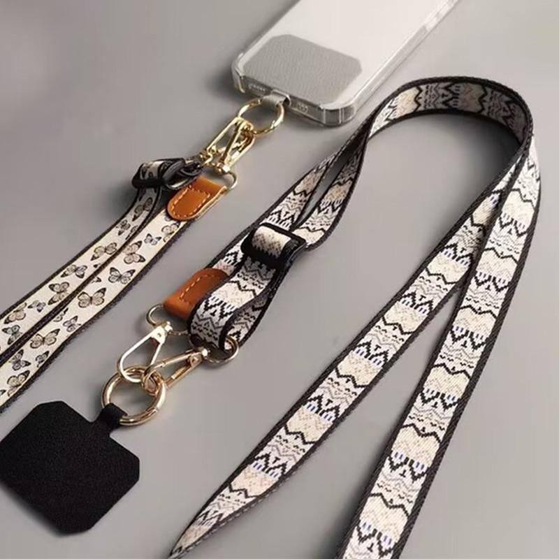 Colorful Plaid Pattern Phone Strap, Adjustable Phone Lanyard, Phone Hanging Rope, Multi-functional Phone Strap Compatible with Most Smartphone Cases