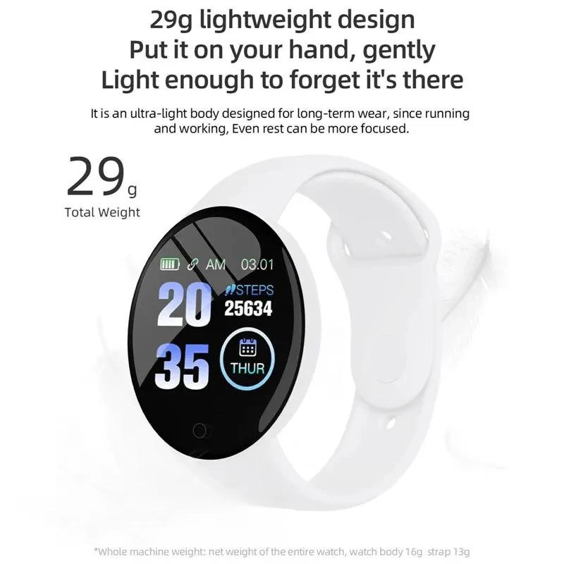 D18 Macaron Real stepcount Smart Watch Exercise Stepcount Connected Smartwatches For Men and Women Available For Ios Android B41