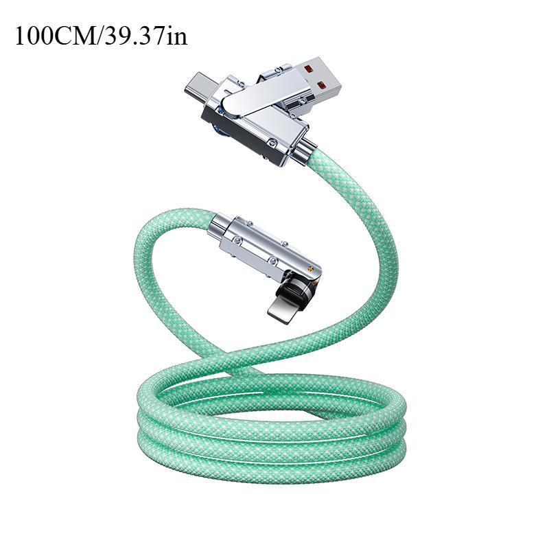 USB Type-C to Type-C Digital Display Fast Charging Data Cable, 1 Count Liquid Soft Silicone Material Data Cable, Suitable for iPhone 15