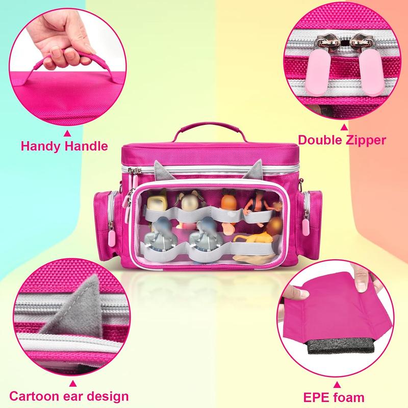 Carrying Case Bag Compatible with Toniebox Audio Player Starter Set, for Tonies Figures Characters, Headphones &  Station,  Story Storage with Handle and  Strap (Bag Only)