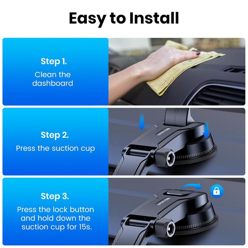 Car Phone Holder Mount for Summer Gift, Adjustable Horizontally & Vertically Cellphone Bracket, 360 Degree Rotatable Smartphone Holder for Car Dashboard, Car Phone Mount, Car Accessories, Smartphone Accessories