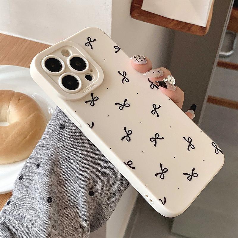 Bowknot Pattern Phone Case, Anti-drop Cellphone Protective Case, Total Protective Shockproof Mobile Phone Cover for iPhone