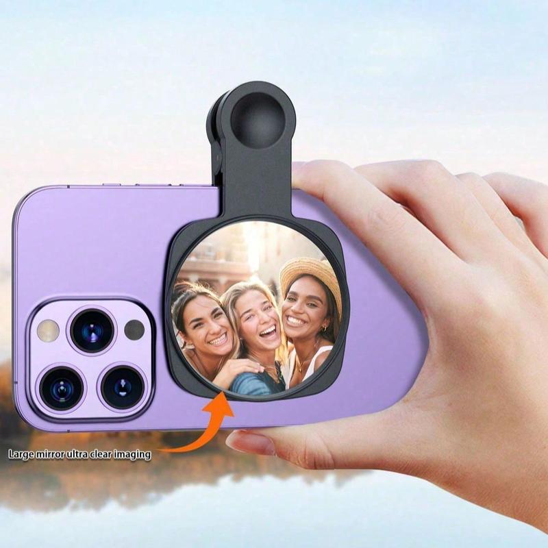 Phone Rear High Definition Selfie Mirror, Phone Selfie Mirror with Reflective Surface, Phone Accessories for Selfie, Live Streaming, Vlog