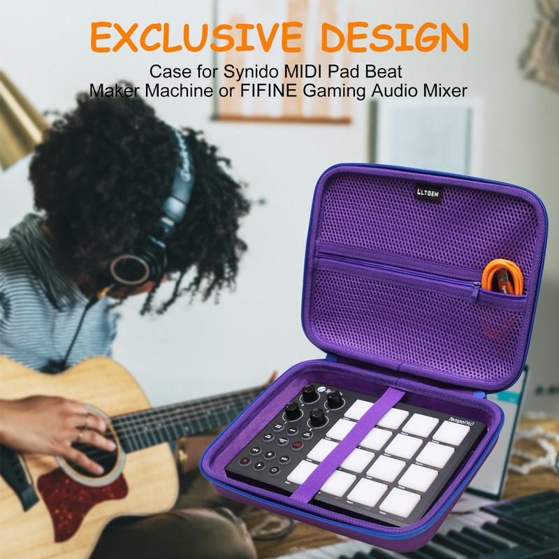 LLTGEM Hard EVA Travel Case for Synido Midi Pad Beat Maker, Midi Pad mini-controller storage bag (only cover !!!) Accessories Protection Accessories Device