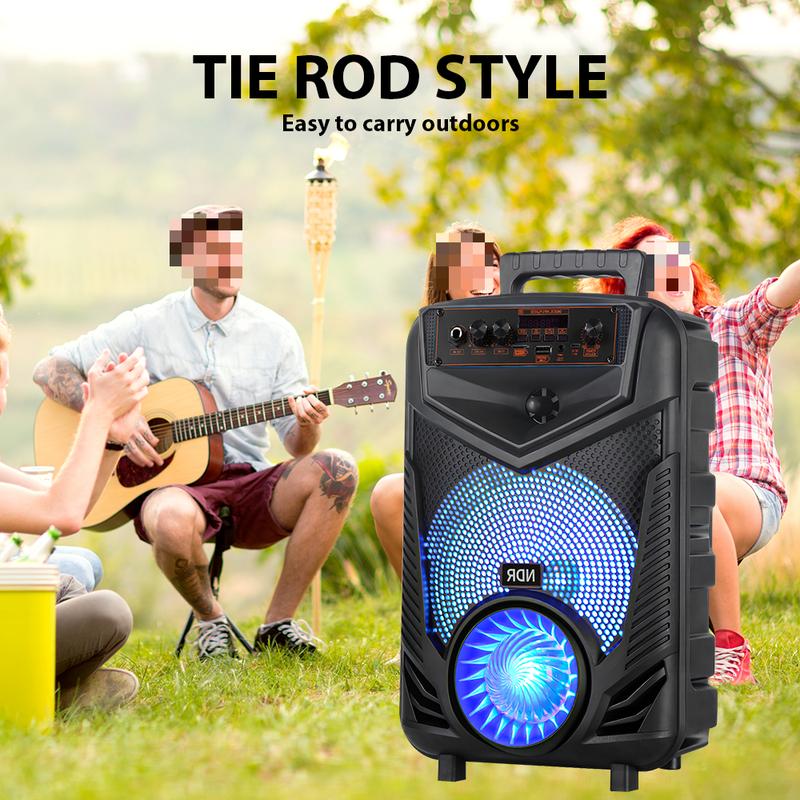 High quality  9000W Portable Bluetooth Speaker Sub woofer Heavy Bass Sound Party System w  Mic