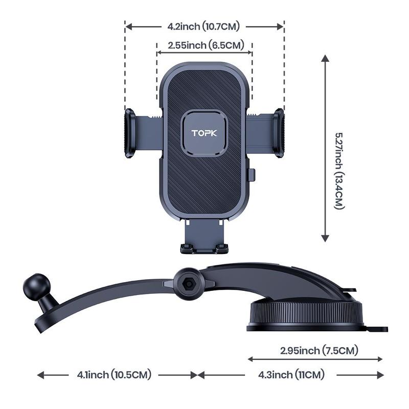 Car Phone Holder Mount for Summer Gift, Adjustable Horizontally & Vertically Cellphone Bracket, 360 Degree Rotatable Smartphone Holder for Car Dashboard, Car Phone Mount, Car Accessories, Smartphone Accessories