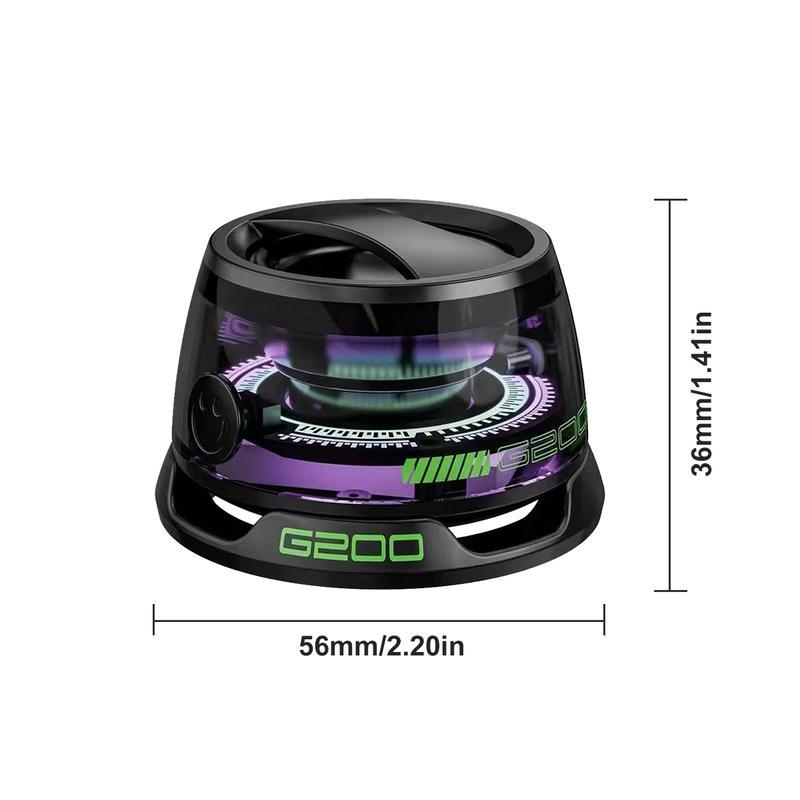 Magnetic Mini Bluetooth Speaker, G200 5W mini Speakers Wireless with Bluetooth 5.3, RGB Light, Game Mode, 7H Playtime, Portable Phone Stand for iPhone, Travel, Golf Cart - Black Purple