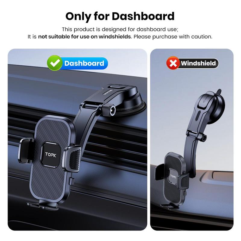 Car Phone Holder Mount for Summer Gift, Adjustable Horizontally & Vertically Cellphone Bracket, 360 Degree Rotatable Smartphone Holder for Car Dashboard, Car Phone Mount, Car Accessories, Smartphone Accessories