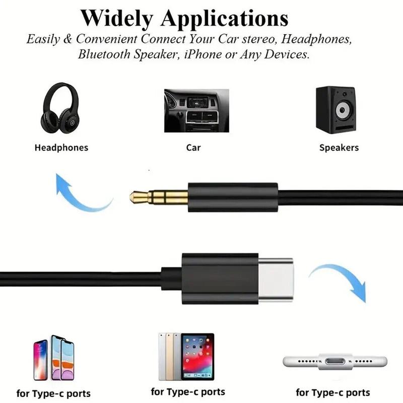 For IPhone 15 Pro Max 15 Plus 8 Pin to 3.5mm AUX Audio Car Adapter Cord Cable