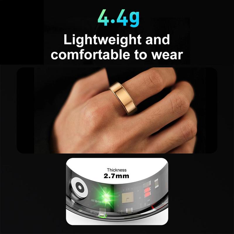 Multifunctional Smart Ring, 1 Count Waterproof Smart Ring with Charging Case, Fashionable Lightweight Sports Ring for Men & Women