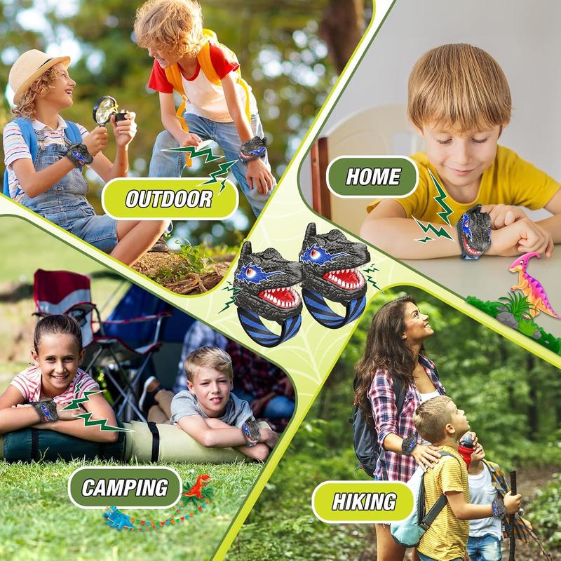 Dinosaur Walkie Talkies for Kids Ages 3-8, Christmas Birthday Gifts-Lightweight Dinosaur Wrist Walkie Talkie Toys for 3 4 5 6 7 8 Year Old Boys Girls Outdoor Camping Games