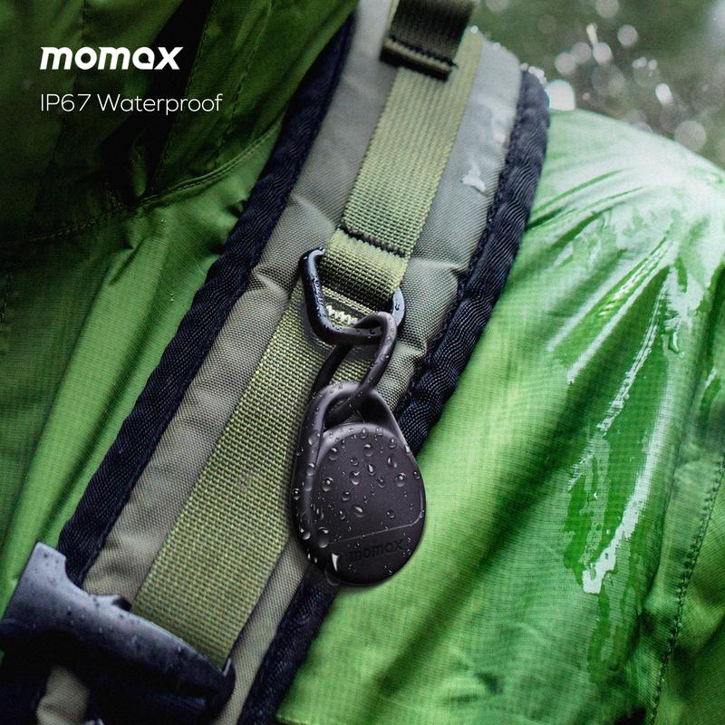 MOMAX Key Finder, Tracker Tag, Waterproof Supports Apple and Android,IP67,Key Tracker with APP,Sound Location, Key Locator Tracker for Luggage, Suitcase, Wallet,backpack, Gps bag