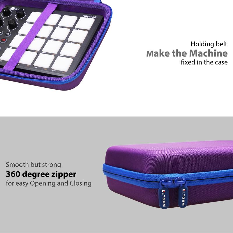 LLTGEM Hard EVA Travel Case for Synido Midi Pad Beat Maker, Midi Pad mini-controller storage bag (only cover !!!) Accessories Protection Accessories Device