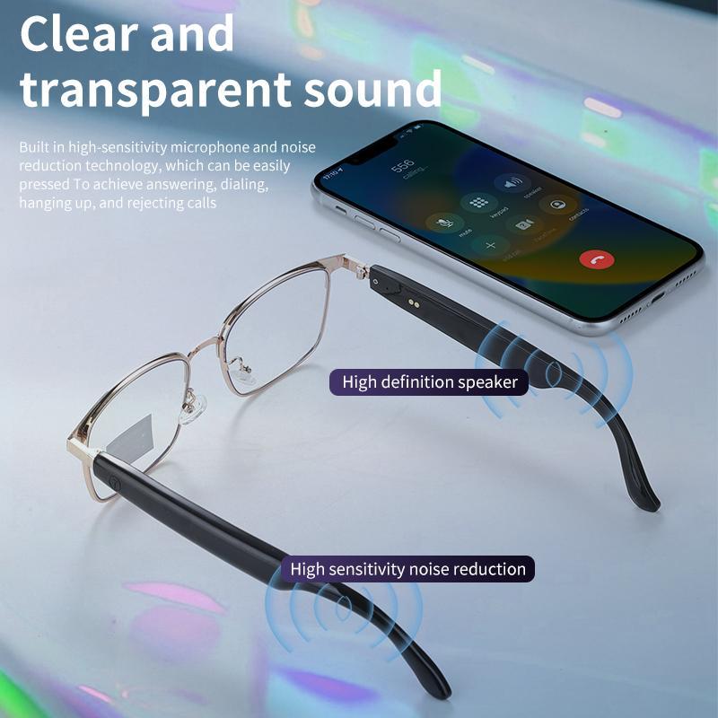 QRD GS-06 Smart Glasses, BT Touch Glasses, Portable Smart Glasses for Boys and Women, Smart Glasses for Playing Games, Fishing, Driving, Cycling, Sports